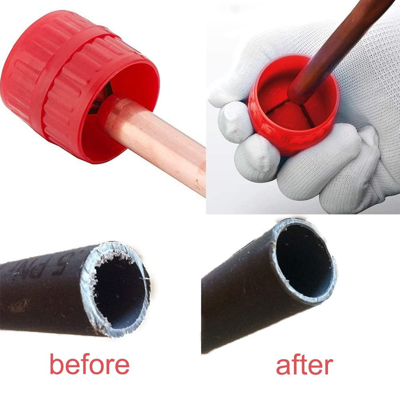 [Australia - AusPower] - ATB-Foger 2 in 1 Deburring Plastic Universal Copper Pipe Pipes Deburring Inner External Cutter for Copper Aluminium and Soft Steel Tubes Indoor and Outdoor 5-38 mm 
