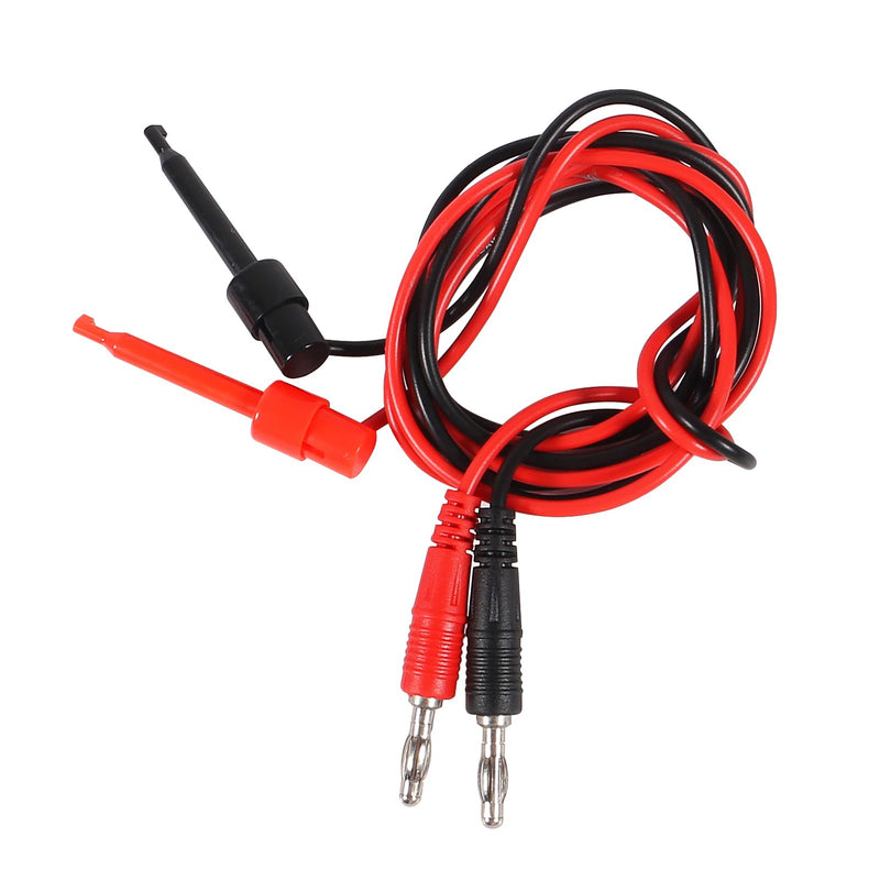[Australia - AusPower] - 4Pair 4MM Banana Plug to Test Hook Clip Test Lead Cable for for Multi-Meter, Electrical Test Jumper Wire 100cm/3.3ft Electrical Connector 