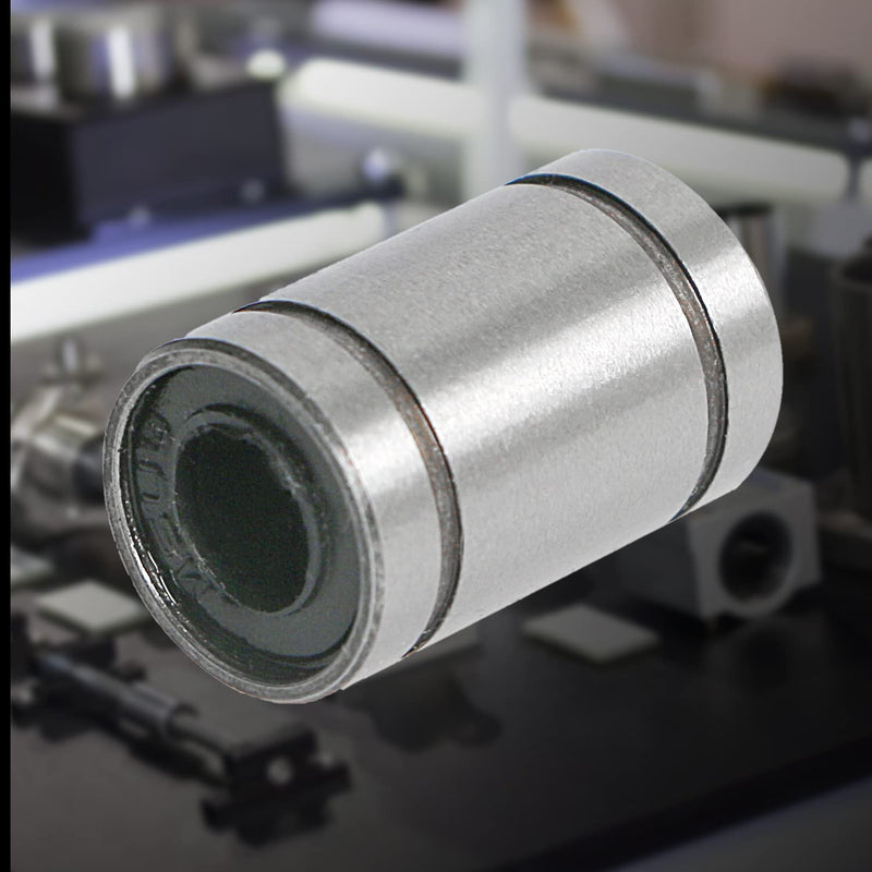 [Australia - AusPower] - Aopin LM6UU Cylinder Linear Motion Ball Bearing, ID 6mm, OD 12mm Linear Ball Bearings Sae52100 Carbon Steel, 4 Rows of Steel Balls, Great for CNC, 3D Printer, Linear Rail Guide 12 PCS 