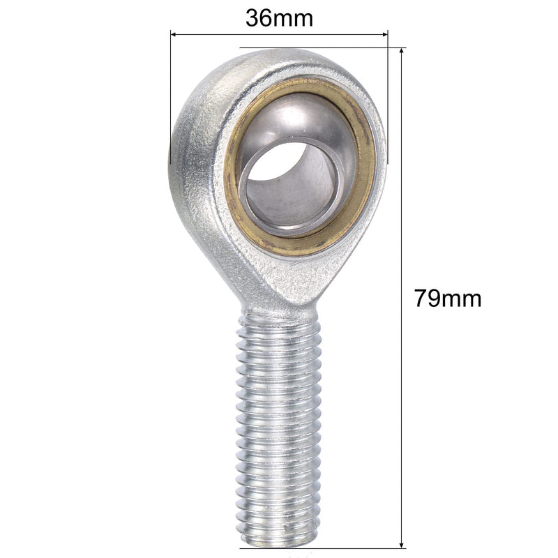 [Australia - AusPower] - uxcell 2pcs SA14TK POSA14 Spherical Rod End Bearing 14mm Bore Self-lubricated Joint Bearing M14x2.0 Right Hand Male Thread Connector 