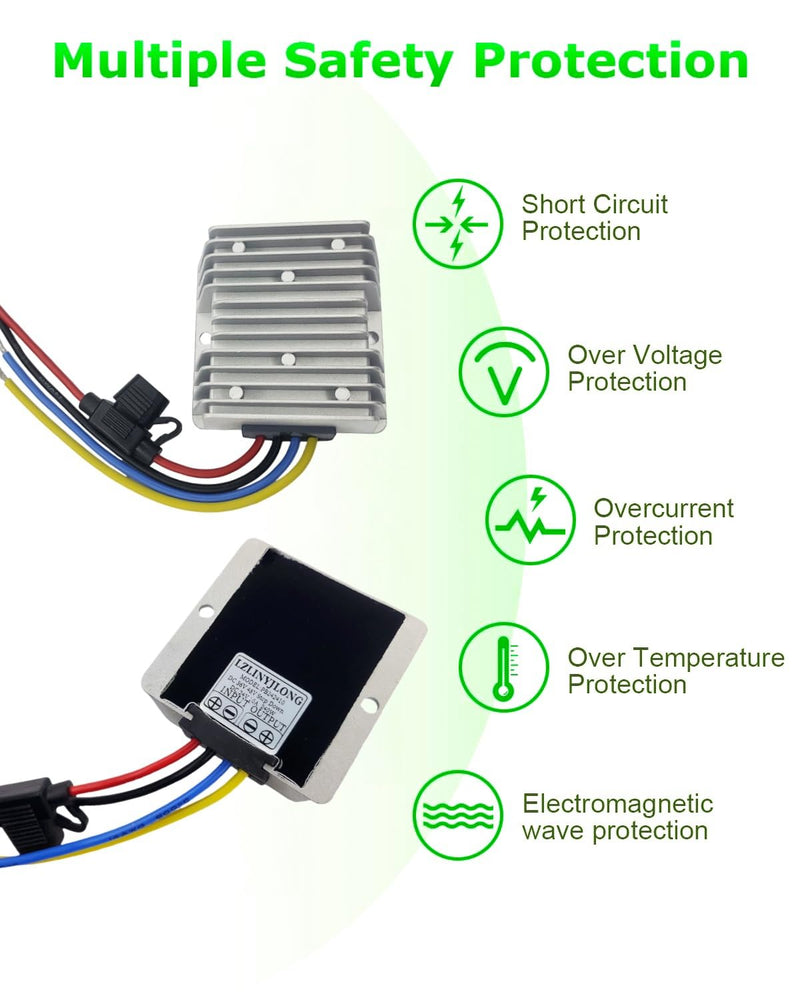 [Australia - AusPower] - DC-DC 36V/48V Step Down to 240W Power Converters, 24V Regulator Buck Reducer Converter Waterproof Module Car Power Supply Transformer for Golf Cart Club Car 