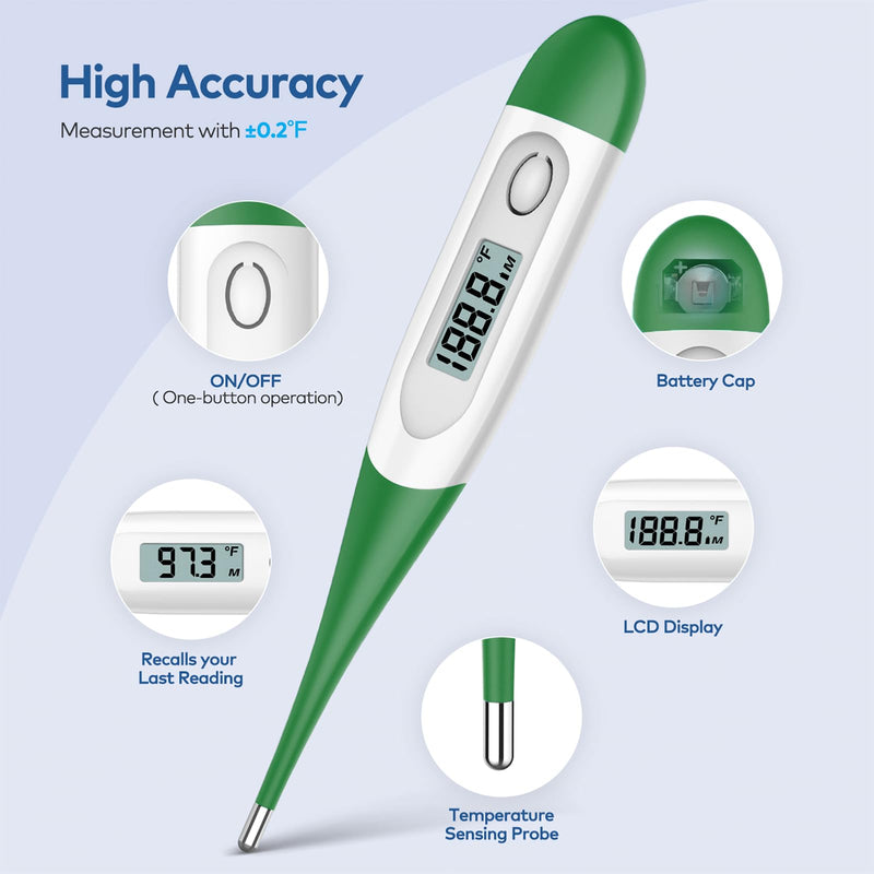 [Australia - AusPower] - Bundle of 10s Reading Digital Thermometer, Oral Thermometer 