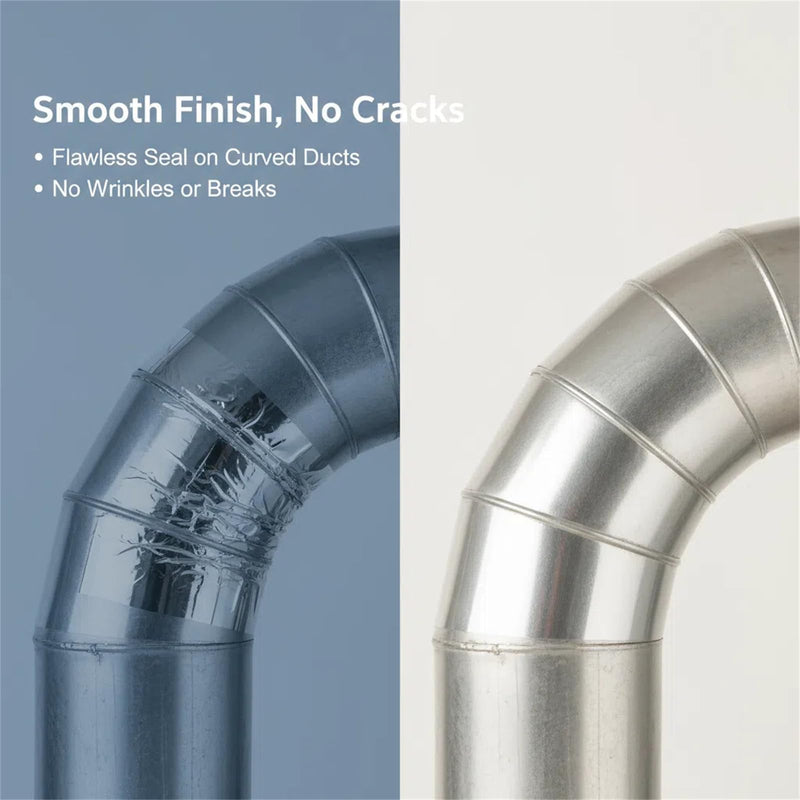2 inch x 130 Feet Aluminum Foil Duct Sealing Tape, 3.9 Mil, High-Temperature Heavy-Duty Silver HVAC Tape for Ductwork Dryer Vent 2.0 inch x 132Ft