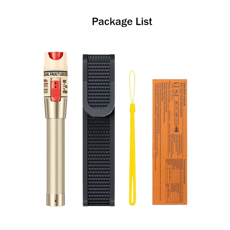 50mW Fiber Optic Pen Cable Tester FTTH 50km with Standard Interface of 2.5mm Fiber Optic Optical Fault Finder