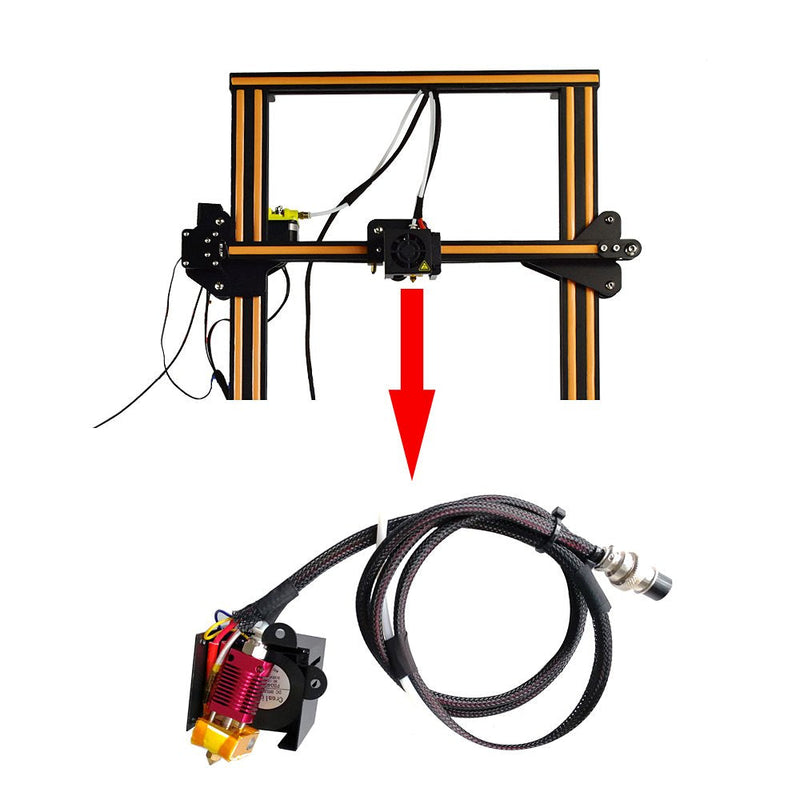 [Australia - AusPower] - HICTOP CR-10 Hotend Full Assemble MK8 Extruder Fit for Creality CR-10，CR-10S，CR-10 Mini 3D Printer 