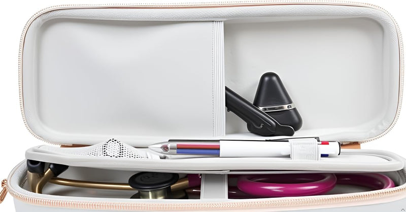 [Australia - AusPower] - White Stethoscope Case- Stetho Carrying bag – Hard Shell Protective Travel Bag for Doctors, Nurses & Medical Students – White protective case" 