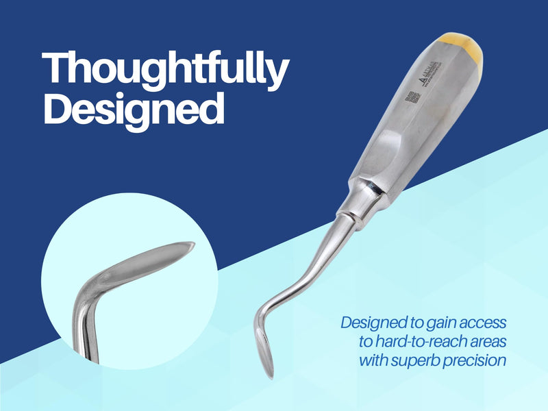 [Australia - AusPower] - Angular Dental Root Extraction Elevator Left and Right Surgical Root Tip Extraction 