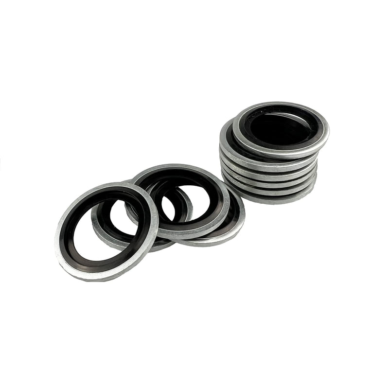 [Australia - AusPower] - 150Pcs Automotive Self-Centered Bonded Seal Gasket Assortment Kit Bonded Seal Oil Washer Assortment Kit 