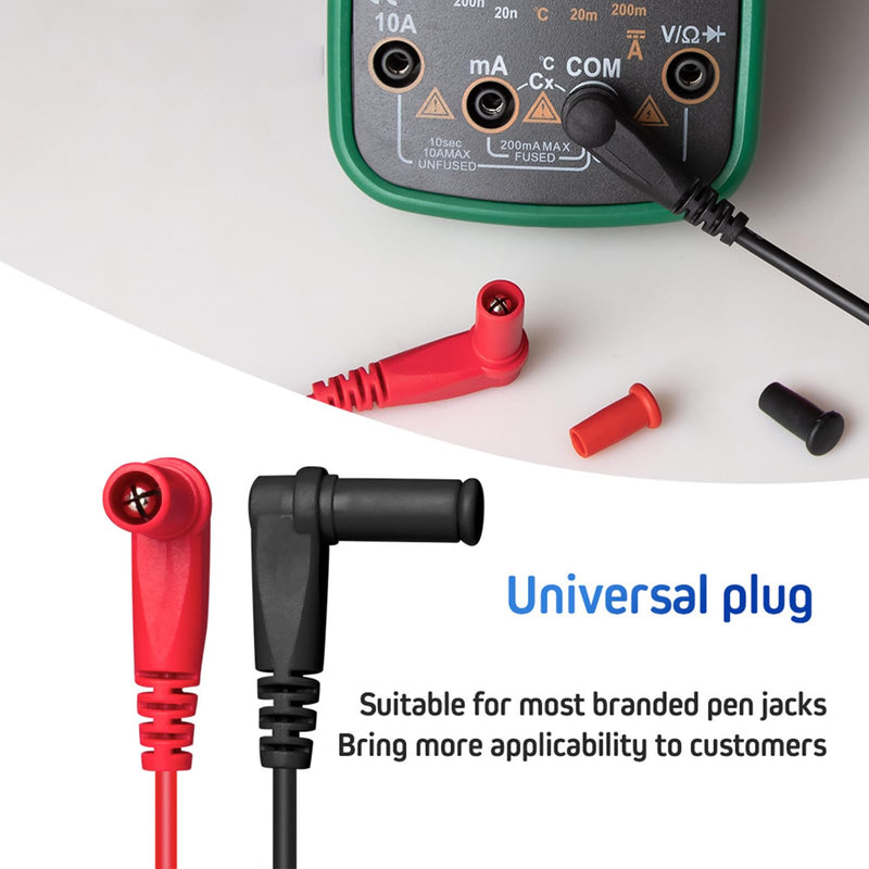 [Australia - AusPower] - Multimeter Test Leads Kit with Alligator Clips, 12Pcs Professional Multimeter Probe Kit with Replaceable Alligator Clips 1000V 20A 12 