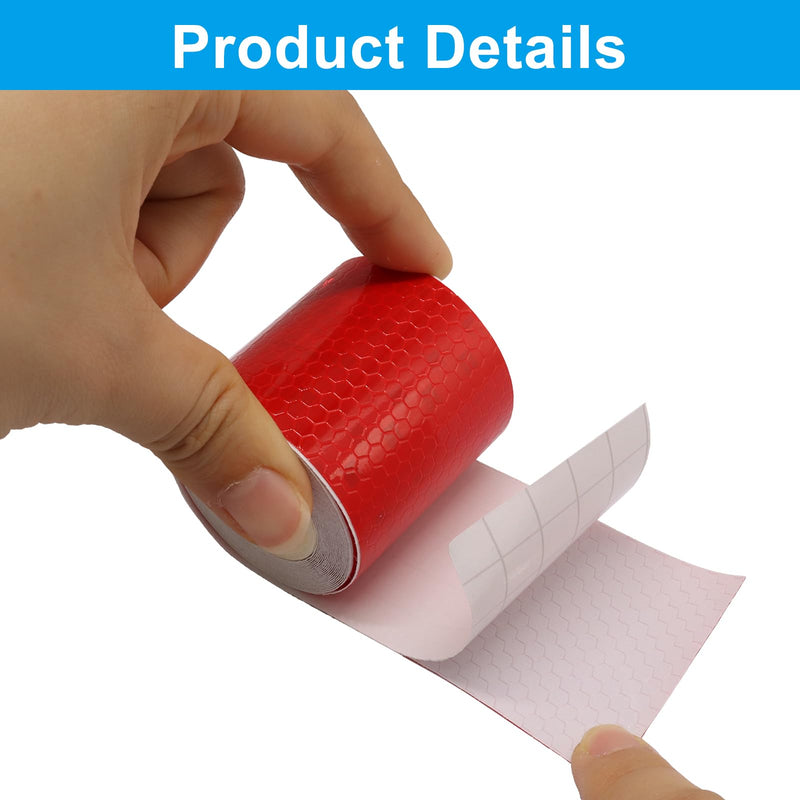 6 Rolls Reflective Tape, High-Visibility Waterproof Self-Adhesive Safety Strips for Outdoor Use on Clothing, Vehicles, and Trailers(Multicolor,2 Inch) 2 Inch