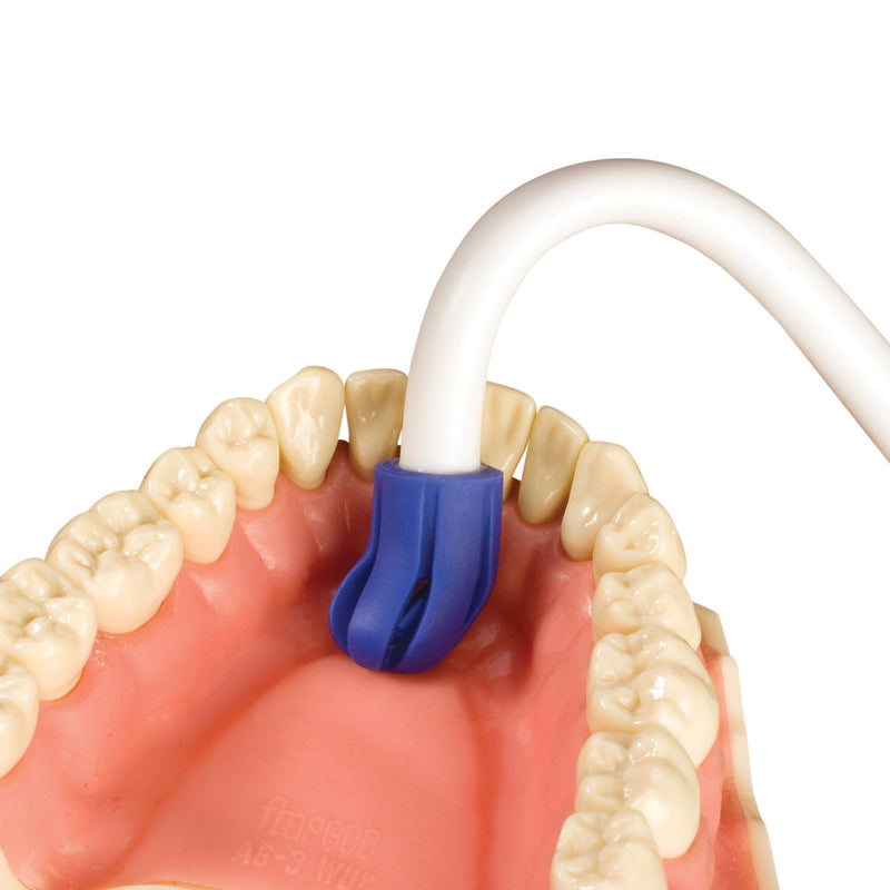 [Australia - AusPower] - Blue Tip Total-Comfort Soft Tip Aspirators, Disposable Saliva Ejectors, White Tube, Pack of 100 