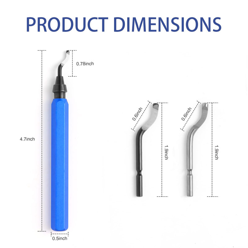 [Australia - AusPower] - 10 Piece High Speed Steel Blade Deburring Tool Set, For Metal Aluminum, Copper, Resin, PVC Pipe, 3D Printing, Wood Edge Treatment, High Quality Metal Handles, Deburring Manual Chamfering, Reamer Tools 