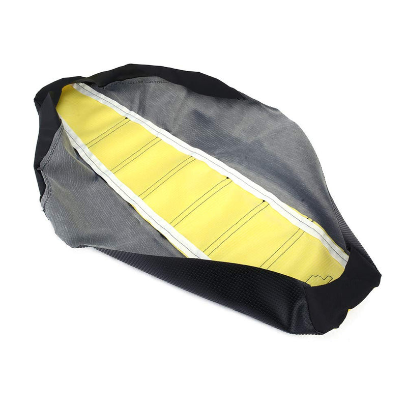 JFG RACING Dirt Bike Seat Cover,Motorcycle Cushion with Non-Slip Rubber Striped for RM125 RM250 1996-2000 - Gold