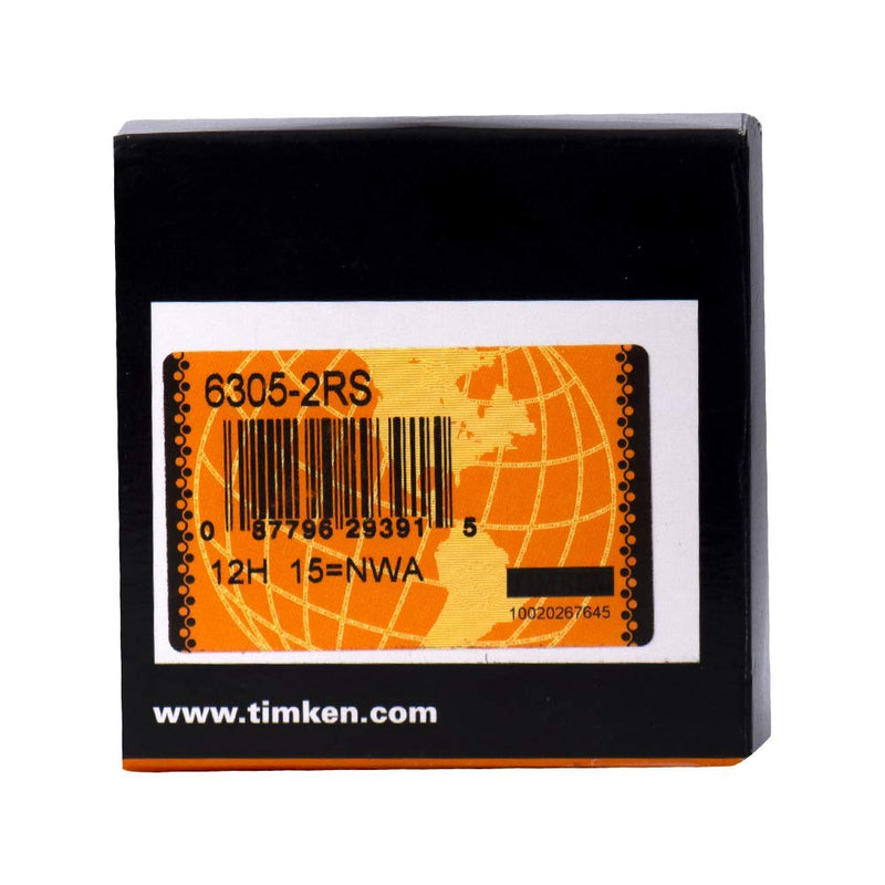 [Australia - AusPower] - 2PACK TIMKEN 6305-2RS Double Rubber Seal Bearings 25x62x17mm, Pre-Lubricated and Stable Performance and Cost Effective, Deep Groove Ball Bearings 