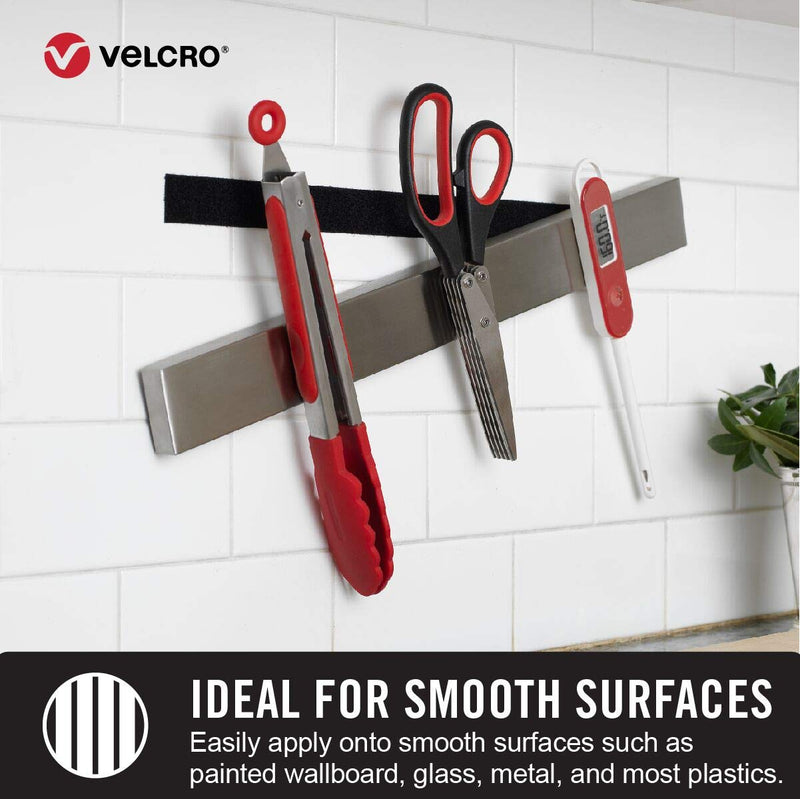 [Australia - AusPower] - VELCRO Brand 1in x 3/4in Industrial Fasteners | Low Profile Thin Design | Professional Grade Heavy Duty Strength | Indoor Outdoor Use Ovals, 10 Sets, Black 1 Count (Pack of 1) 