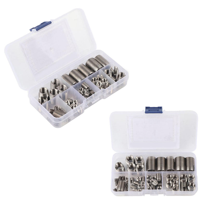 [Australia - AusPower] - Stainless Steel Thread Insert Set - Strengthens and Repairs Screws with Ease - 50 Pieces Internal Thread SelfTapping Inserts for High Strength and Stability, Vibration 