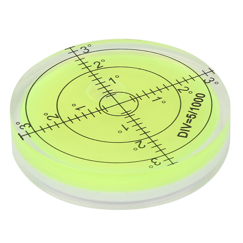 [Australia - AusPower] - Round Level with 60 mm Diameter and Crystal Clear Scale, Easy Direction Detection, Diameter Measuring Tool for Scale Calibration 