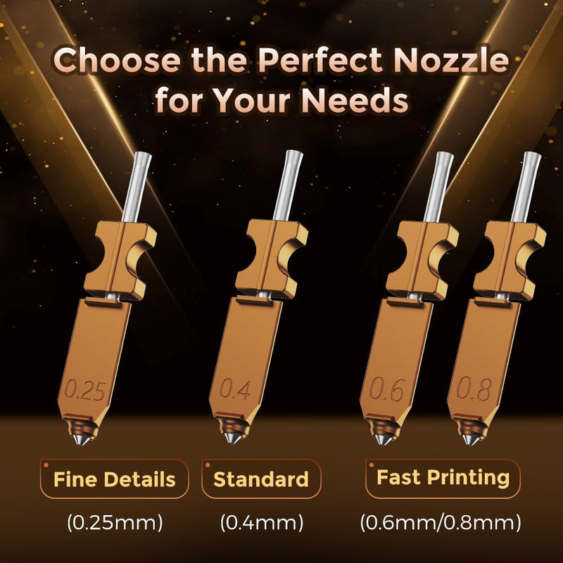 FLASHFORGE AD5X 3D Printer 0.8mm Nozzle Assembly, 30S Quick-Detachable Nozzle,Max 300℃ High Temperature & High Flow 32mm³/s Nozzle for AD5X 3D Printers 0.8mm for AD5X
