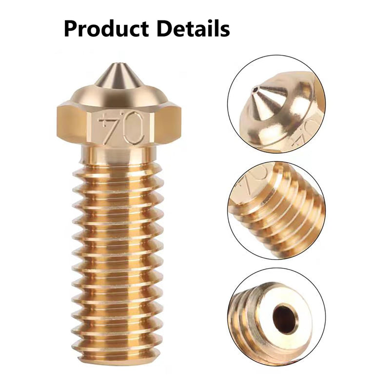 [Australia - AusPower] - 6PCS 3D Printer Extruder Nozzles Kit for QIDI X-Smart 3/X-Plus 3/X-Max 3, Packed High Temperature and Wear Resistance 1PC 0.4mm Hardened Steel Nozzle, 1PC 0.2mm/0.4mm/0.6mm/0.8mm/1.0mm Brass Nozzle 6PCS Nozzles for QIDI X-Smart3/X-Plus3/X-Max3 