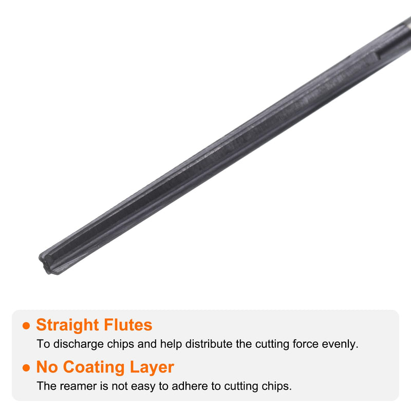 [Australia - AusPower] - Carbide Chucking Reamer 0.064"(1.626mm) Dia Straight Flute Straight Shank Machine Reamer Tool for Metal and Lathes CNC Machining Centers, Black 0.064" 