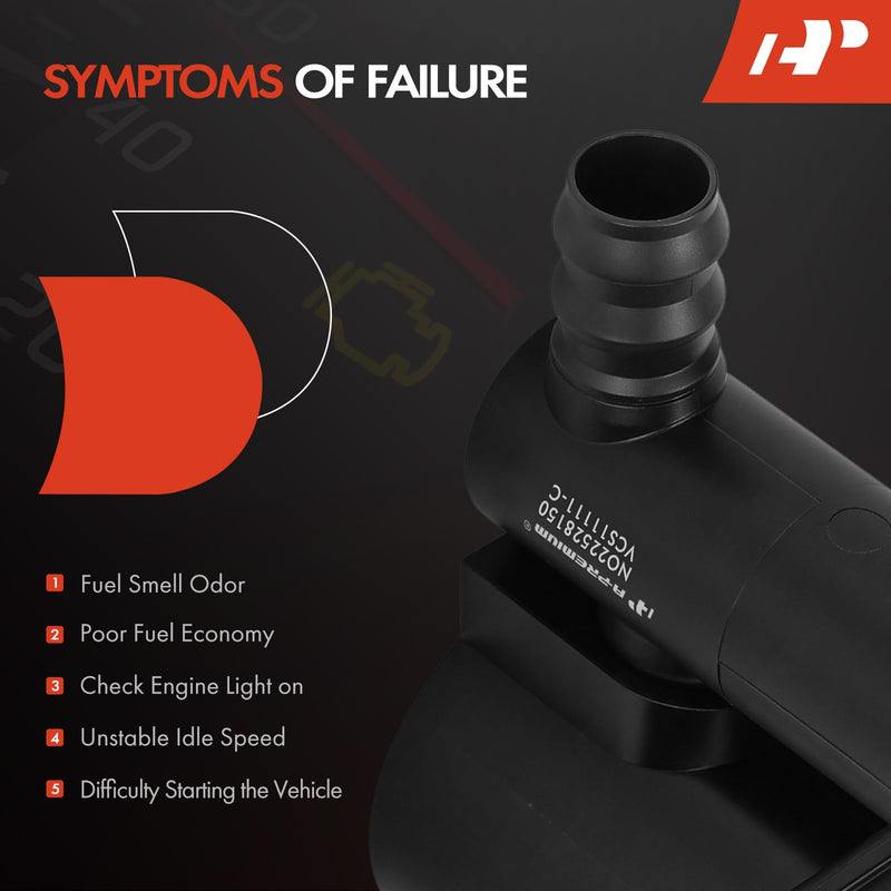 A-Premium Vapor Canister Vent Solenoid Valve Compatible with Ford Fusion 2006-2012, Edge 2007-2014 & Lincoln MKZ 2007-2012, MKX 2007-2015, Zephyr 2006 & Mercury Milan, 2.0L 2.3L 2.5L 3.0L 3.5L 3.7L
