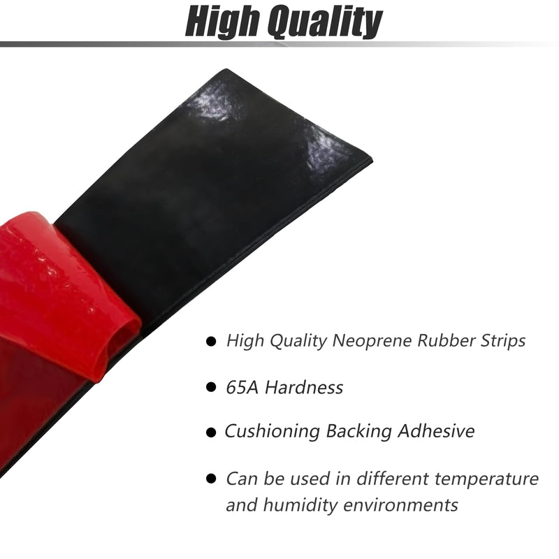 Adhesive Rubber Strips with Adhesive Backing 1/8(.125)" Thick x 1" Wide x 20' Long, Neoprene Rubber Adhesive Strip for Sealing Supports Protection Gaskets 1” Wide x 1/8" Thick x 20' Long
