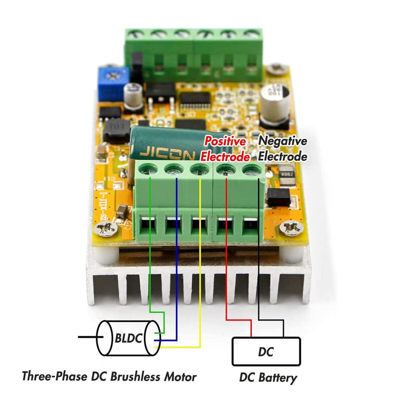 [Australia - AusPower] - Hailege 380W PWM DC Brushless Electric Motor Speed Controller with Hall-Less 6.5-50V 