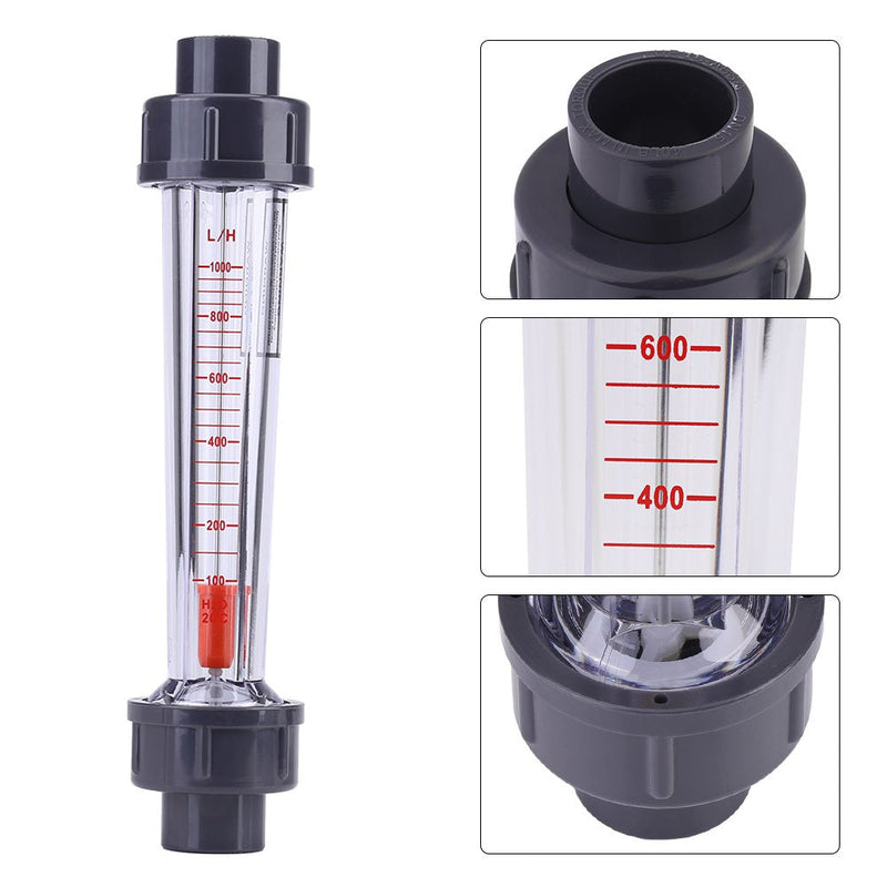 [Australia - AusPower] - 100-1000L/H Rotameter Plastic Tube Type Water Liquid Flow Meter LZS-15 for DN15 1/2" Tube 