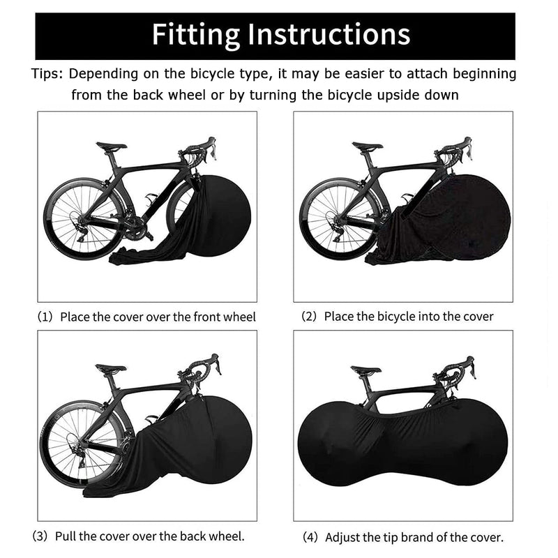 [Australia - AusPower] - Stretchy Bike Wheel Cover, Anti-dust High Elastic Outdoor Indoor Washable Bicycle Protection Storage Bag Blue Striped 