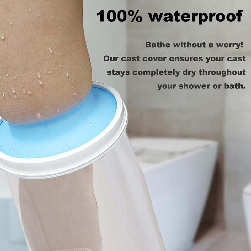 [Australia - AusPower] - Non-Slip Waterproof Extra Wide Leg Cast Cover for Shower - Protector for Surgery Wounds, Bandage, Large Cast, Knee Immobilizer/Brace, Walking Boots (30 in. Long) 