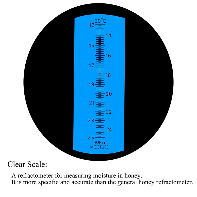 [Australia - AusPower] - Honey Refractometer for Honey Moisture,13-25% Honey Moisture Refractometer Tester with ATC,Measuring Moisture with High Accuracy for Honey, Bee Keeping Supplies 