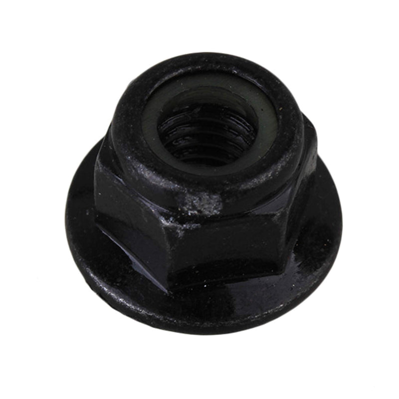 BQLZR M6 Black Zinc Plated Carbon Steel Hexagonal Flange Lock Nut Insert Lock Nuts Pack of 20