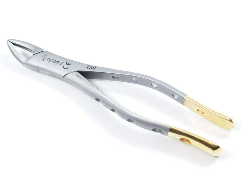 [Australia - AusPower] - Premium German Gold Dental Extracting Extraction Forceps #150-Upper Bicuspid, Upper Cuspid, Upper Incisor, Upper Root Dental Instruments-Cynamed 