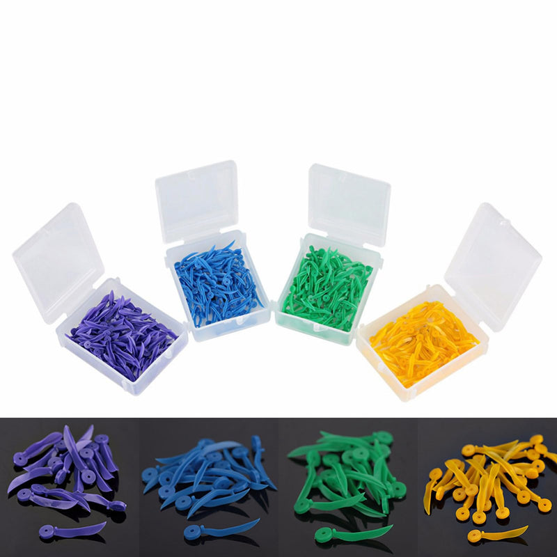 [Australia - AusPower] - Windplus Dental Wedges, 400pcs Dental Plastic Wedge Disposable Fixing Wedge with Hole, Dental Sectional Matrix Wedges, Dental Add-on Wedges, Teeth Interproximal Wedges. (Yellow M) Yellow M 