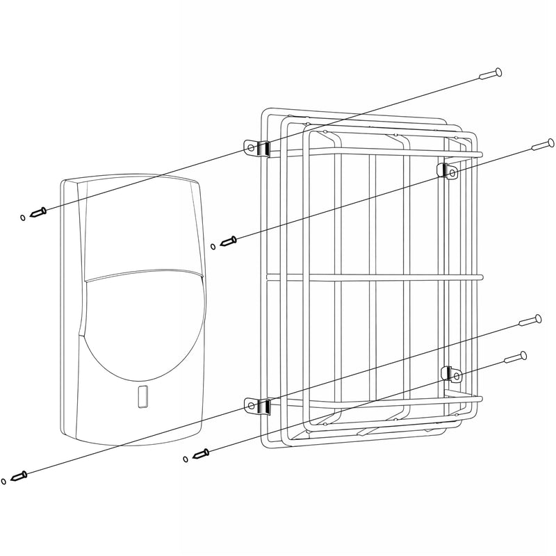 [Australia - AusPower] - Blulu 2 Pcs Motion Detector Wire Cage, 6.2 x 4 x 2.2 Inch Steel Motion Detector Thermostat Damage Stopper Range Technology Protective Steel Wire Guard 6.2 x 4. x 2.2 Inch 
