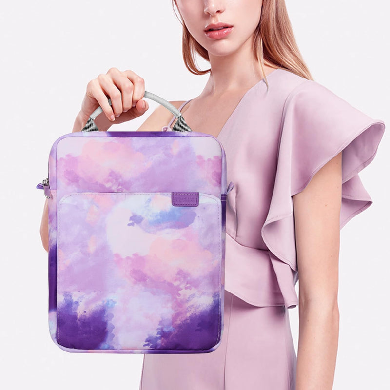 [Australia - AusPower] - TiMOVO Tablet Case with Shoulder Strap Compatible with iPad, iPad Air, iPad Pro, Galaxy Tab S9 2023, Galaxy Tab A8 10.5 9-11 Watercolor Purple 