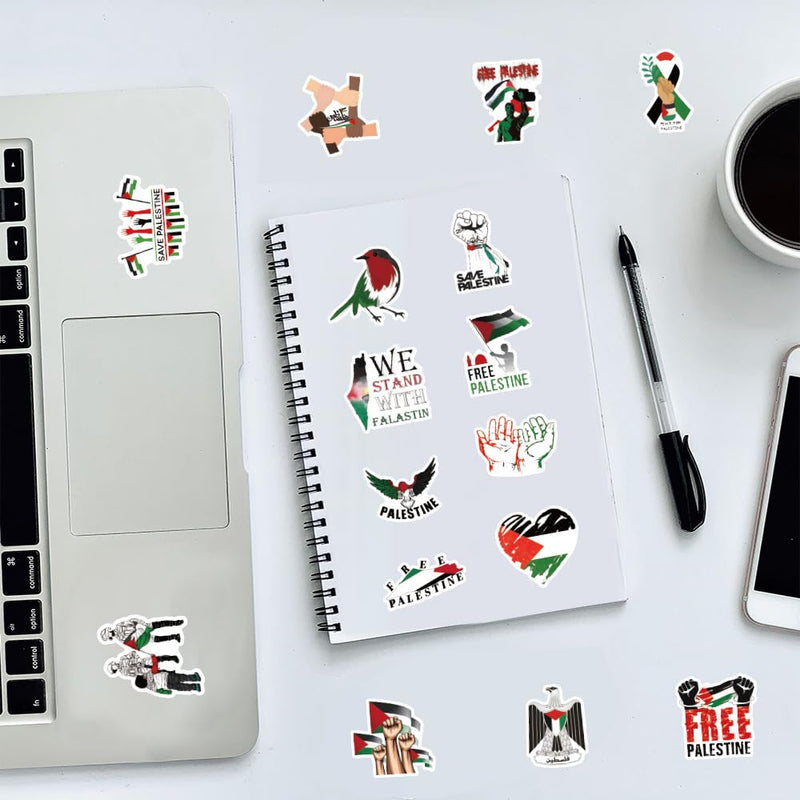 [Australia - AusPower] - 100pcs Free Palestine Stickers Freedom Vinyl Palestine Stickers for Water Bottles Laptop Skateboard for Adult Teens 
