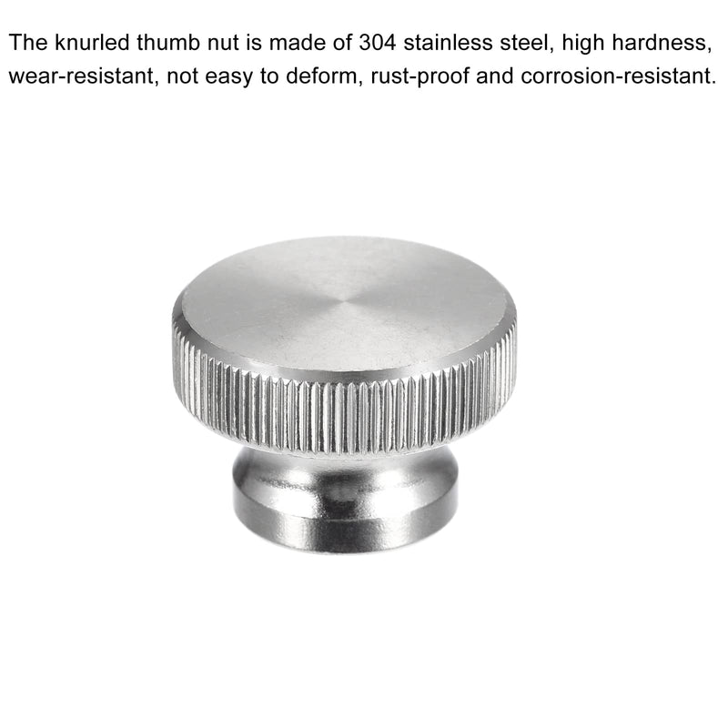 [Australia - AusPower] - uxcell Knurled Thumb Nuts, 4pcs M10 x D30mm x H20mm 304 Stainless Steel Knurled Nut with Collar High Head Blind Hole Knurled Thumb Nuts for 3D Printer Parts M10 x 30mm x 20mm 4 