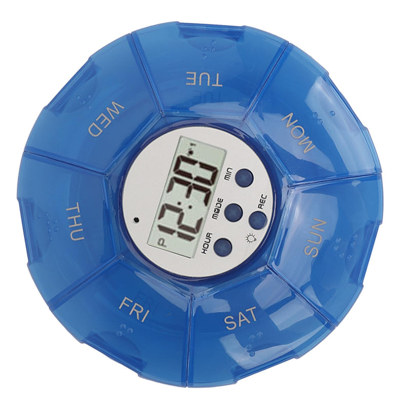 [Australia - AusPower] - Case with Alarm, Weekly Medicines Setting Up Voice Reminders with Recording Playback Function 7 Day Medication Times Dispenser The Elderly Blind Person 