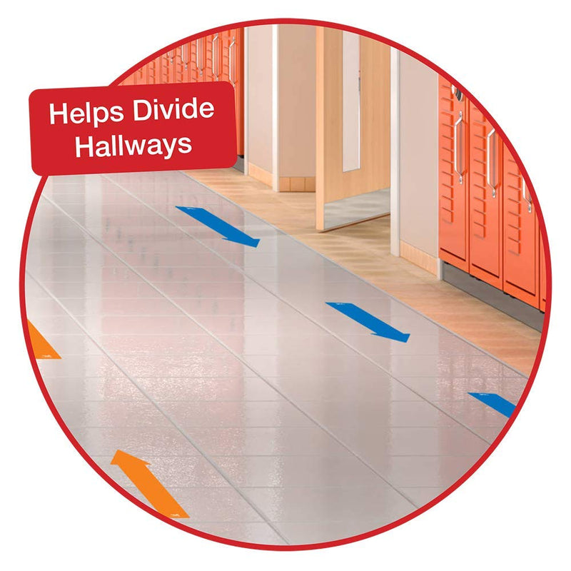 [Australia - AusPower] - hand2mind - 93733 10 Social Distancing Floor Decals Arrows, 12 Inch Orange & Blue Safety Floor Sign, Waterproof and Washable for Indoor Or Outdoor 6 Feet Distancing Floor Arrows 