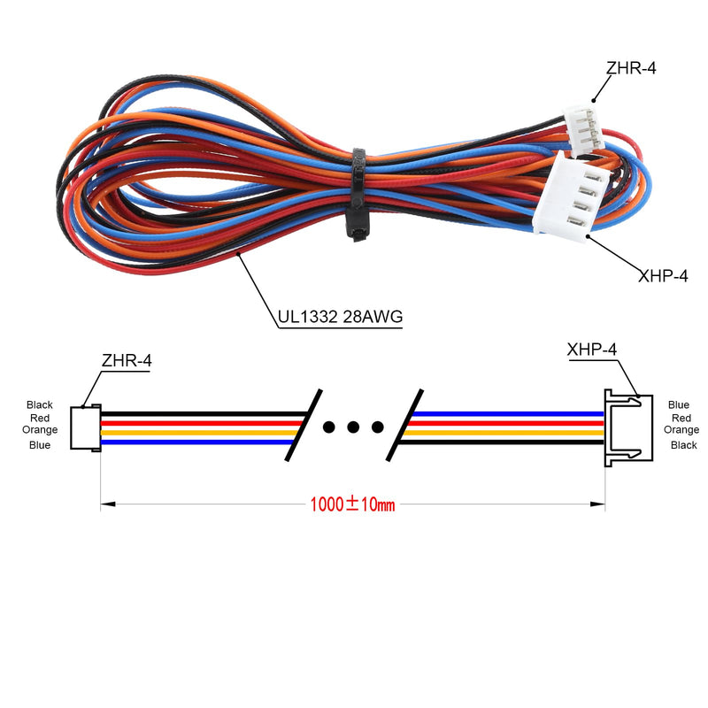 NEMA 14 36mm Pancake Stepper Motor for 3D Printer, 10Teeth Extruder Circular Stepper Motors, 2-Phase 4-Wire 100mN・m Compatible with Voron 2.4/Trident/Switchwire & Galileo Extruder,