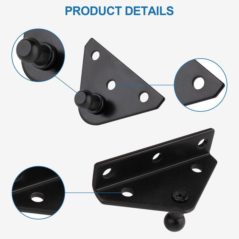 [Australia - AusPower] - 10mm Ball Stud Bracket, Gas strut mounting Brackets,Ball Stud Mounting Brackets for Lift Supports Shocks Spring Prop, Gas strut Mount, Lifting Bracket, Set of 4, Black 