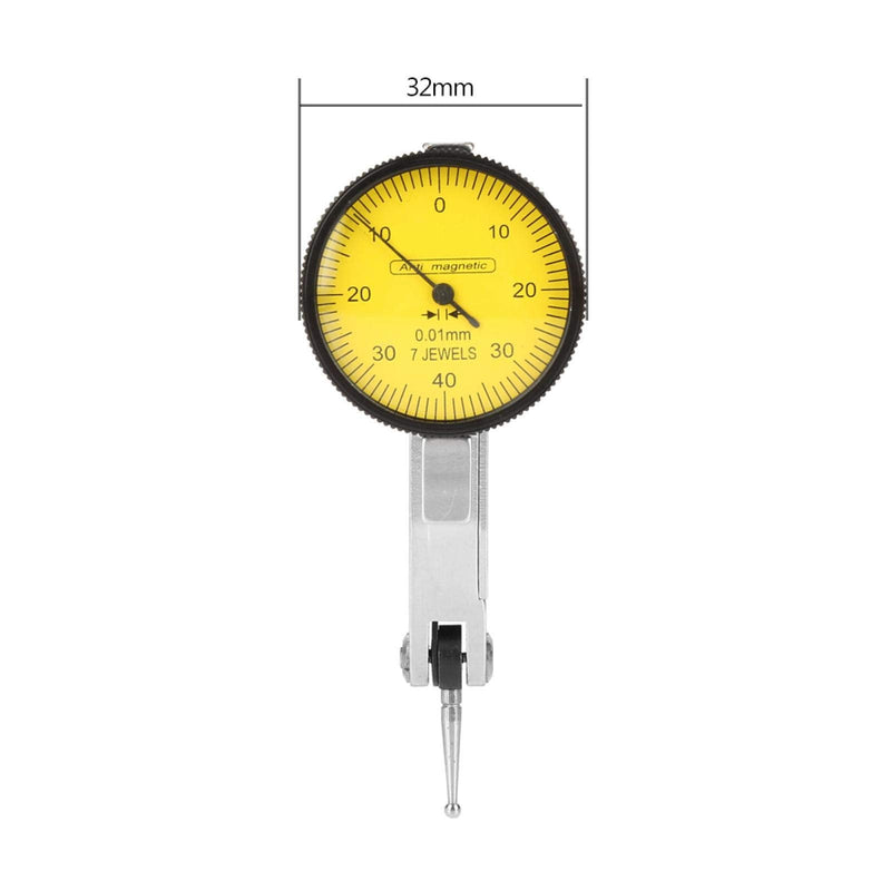 [Australia - AusPower] - Heayzoki Dial Indicator with Magnetic Stand Base Holder, Lever Dial Gauge Test Indicator with Gauge Flexible Strong Magnetic Stand Base Holder 