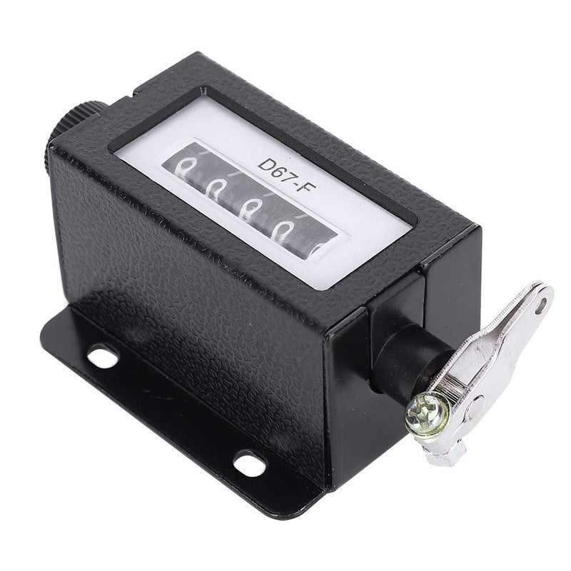 Mechanical Counter, 5-Digit 0-99999 Pull Number Counter Rotating Knob, Resettable Black Mechanical Counter with Spring, with Lever