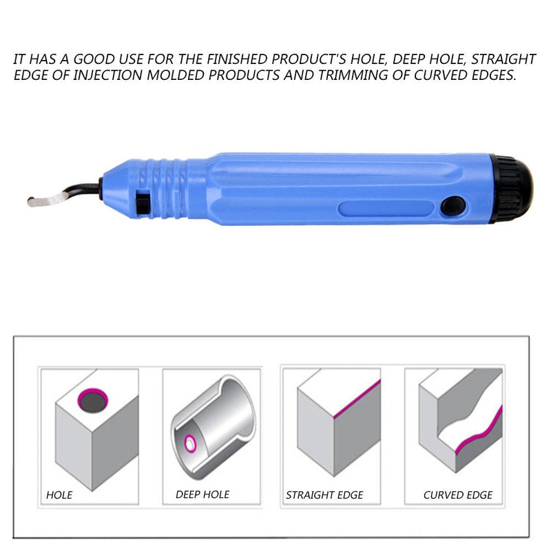 [Australia - AusPower] - Universal Deburring Tool, Metal Handle Hand Deburring with 11 Blades, 360� Rotating Blade Cutting Tool for 3D Printers, Plastic, Aluminium and Stainless Steel 