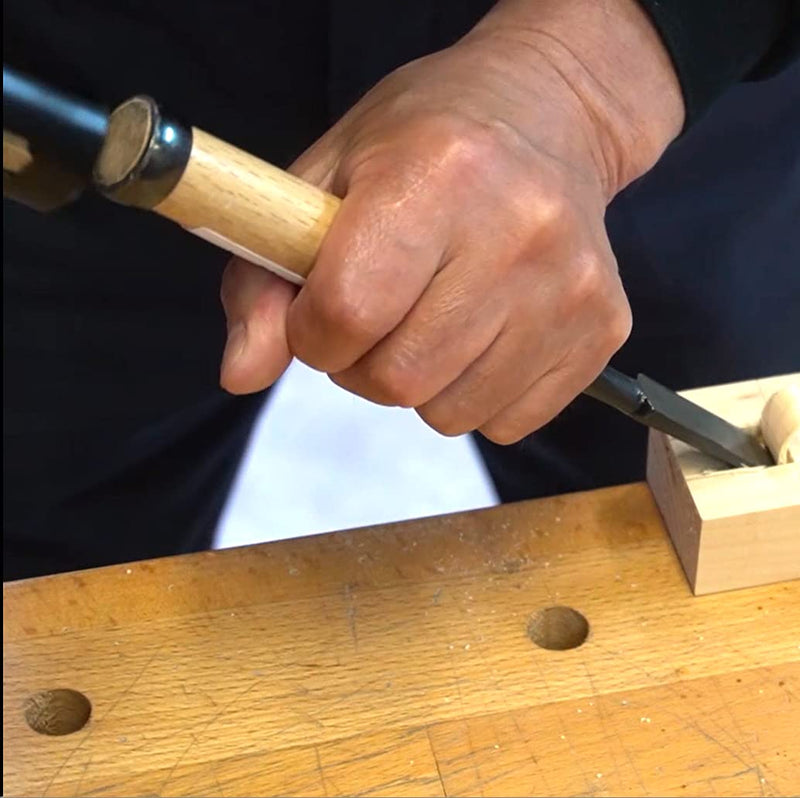 [Australia - AusPower] - KAKURI Japanese Wood Chisel Set 3 Piece for Woodworking, Made in JAPAN, Japanese Oire Nomi for Carve, Mortise, Dovetail, Sharp Japanese Carbon Steel Blade, White Oak Wood Handle 