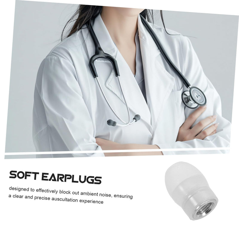 COLLBATH Pack of 2 Soft Ear Plugs Replacement Parts with Thread Stethoscope Earphones Attachments for Comfortable Fit Durable Noise Isolating Suitable for Medical Examination and Everyday Use