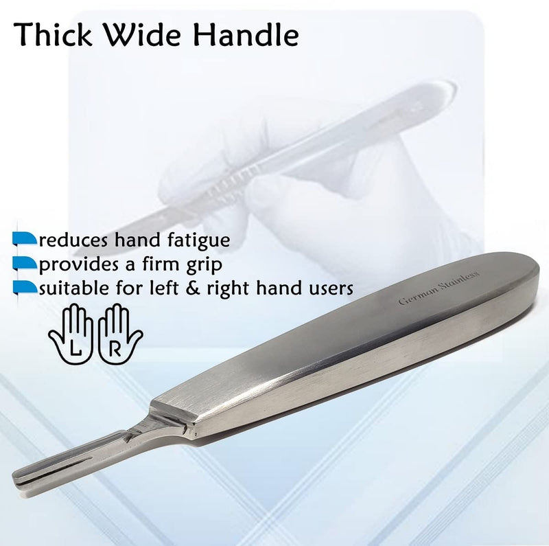 [Australia - AusPower] - Deluxe Scalpel Handle #8, Stainless Steel (Fits Size #60, 70 Scalpel Blades) 