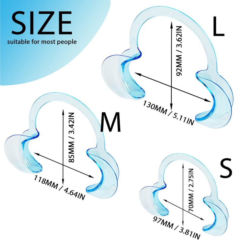 [Australia - AusPower] - Dental Cheek Retractor C Shape Mouth Opener Size S,M,L, Pack of 3 