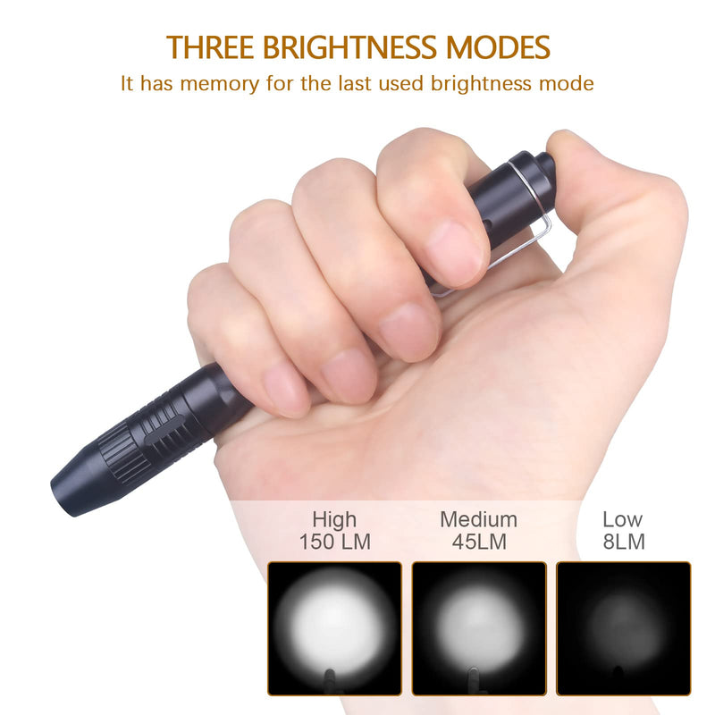 [Australia - AusPower] - LIGHTFE D12 Zoomable Pen Light, Reusable Medical Pocket light with Clip, Waterproof and Anti-drop White Light Penlight Flashlight, Medical Penlight for Nurses, Doctors and Nursing Students D12-white 